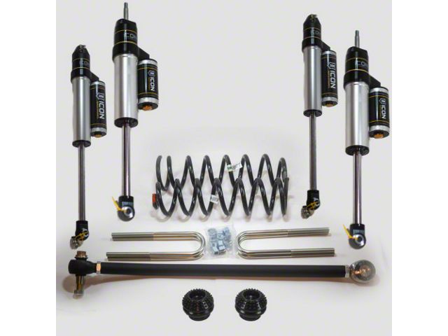 No Limit Fabrication Reverse Level Kit with ICON Vehicle Dynamics 2.5 Piggyback Shocks (17-24 F-350 Super Duty w/ 4-Inch Axle)