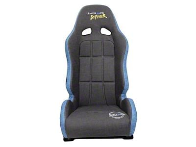 NRG Innovations Defender Water-Resistant Suspension Seat; Grey with Blue Trim (Universal; Some Adaptation May Be Required)