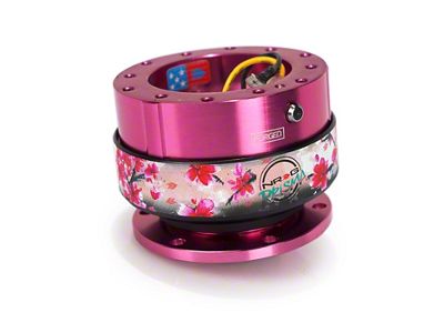 NRG Innovations 2.0 Steering Wheel Hub Quick Release; Pink with Prisma Ring (Universal; Some Adaptation May Be Required)