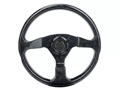 NRG Innovations 350mm Light Weight Steering Wheel; Forged Carbon (Universal; Some Adaptation May Be Required)