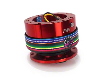 NRG Innovations 2.0 Steering Wheel Hub Quick Release; Red with MexiCali Ring (Universal; Some Adaptation May Be Required)