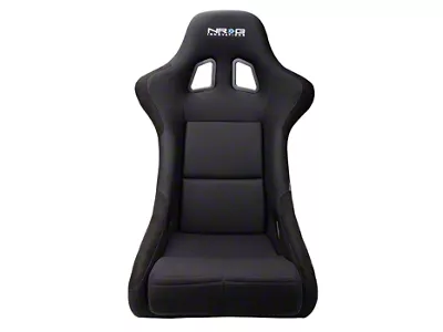 NRG Innovations Medium Bucket Seat; Black Cloth (Universal; Some Adaptation May Be Required)