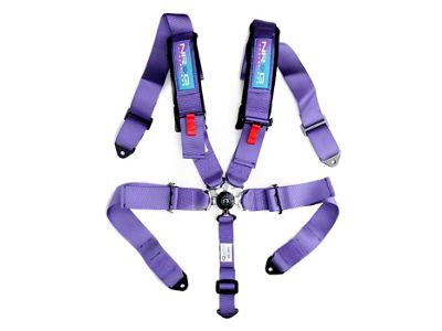 NRG Innovations SFI 16.1 5-Point Cam-Lock Racing Seat Belt Harness; Purple (Universal; Some Adaptation May Be Required)