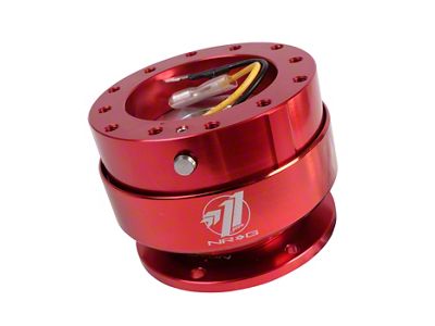 NRG Innovations 2.0 Steering Wheel Hub Quick Release; Red (Universal; Some Adaptation May Be Required)