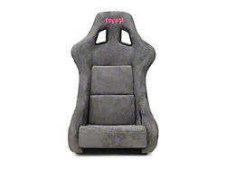 NRG Innovations Prisma Large Bucket Seat; Gun Metal Alcantara and Pearlized Back (Universal; Some Adaptation May Be Required)