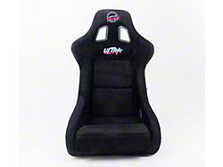 NRG Innovations Prisma Ultra Large Bucket Seat; Black Alcantara and Gold Back (Universal; Some Adaptation May Be Required)