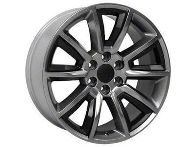 OE Revolution C-08 Gunmetal with Black Inserts 6-Lug Wheel; 24x10; 31mm Offset (23-25 Canyon)