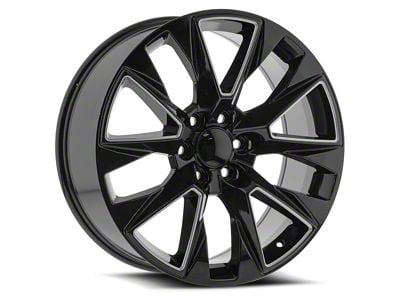 OE Revolution C-14 Gloss Black and Milled 6-Lug Wheel; 22x9; 28mm Offset (23-25 Canyon)