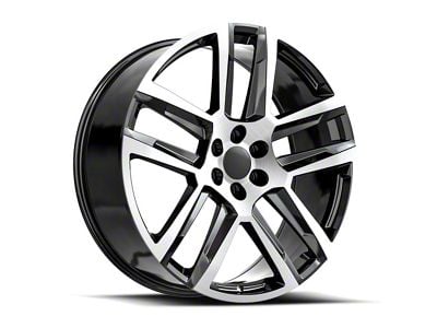 OE Revolution C-32 Gloss Black and Machined 6-Lug Wheel; 22x9; 31mm Offset (23-25 Canyon)