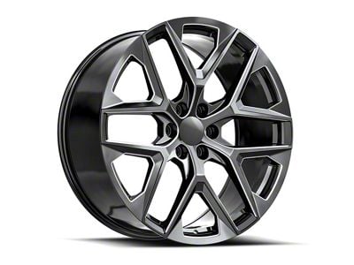 OE Revolution C-39 Gloss Black and Milled 6-Lug Wheel; 24x10; 31mm Offset (23-25 Canyon)