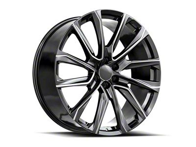 OE Revolution CAD-34 Gloss Black and Milled 6-Lug Wheel; 26x10; 31mm Offset (23-25 Canyon)