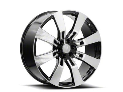 OE Revolution G-02 Gloss Black and Machined 6-Lug Wheel; 22x9; 31mm Offset (23-25 Canyon)