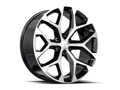 OE Revolution G-09 Gloss Black and Machined 6-Lug Wheel; 22x9; 24mm Offset (23-25 Canyon)