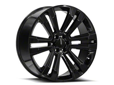 OE Revolution G-10 Gloss Black and Machined 6-Lug Wheel; 24x10; 31mm Offset (23-25 Canyon)