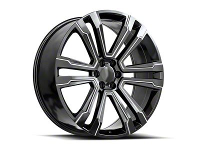 OE Revolution G-10 Gloss Black and Milled 6-Lug Wheel; 28x10; 31mm Offset (23-25 Canyon)