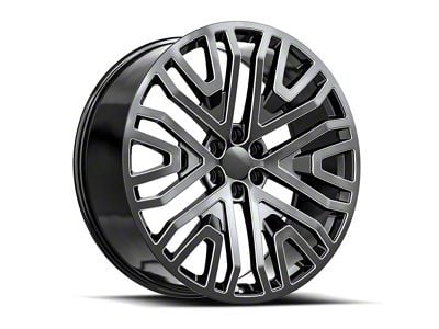 OE Revolution G-14 Gloss Black and Milled 6-Lug Wheel; 22x9; 28mm Offset (23-25 Canyon)