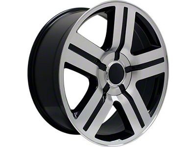 OE Revolution C-03 Gloss Black and Machined 6-Lug Wheel; 24x10; 31mm Offset (23-25 Colorado)