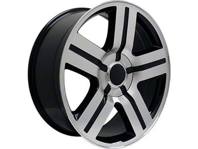 OE Revolution C-03 Gloss Black and Machined 6-Lug Wheel; 26x10; 31mm Offset (23-25 Colorado)