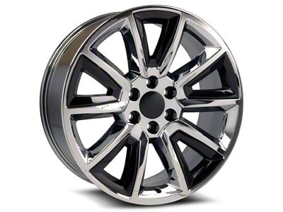 OE Revolution C-08 Chrome with Black Inserts 6-Lug Wheel; 24x10; 31mm Offset (23-24 Colorado)