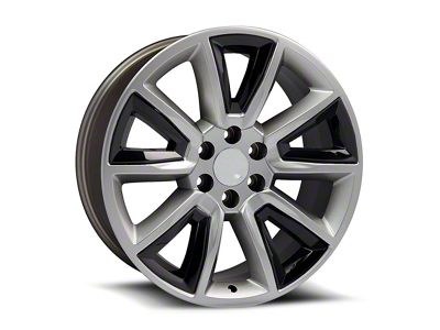 OE Revolution C-08 Silver with Black Inserts 6-Lug Wheel; 22x9; 31mm Offset (23-24 Colorado)