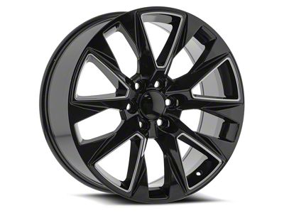 OE Revolution C-14 Gloss Black and Milled 6-Lug Wheel; 22x9; 28mm Offset (23-24 Colorado)