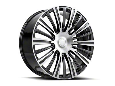 OE Revolution CAD-35 Gloss Black and Machined 6-Lug Wheel; 22x9; 31mm Offset (23-24 Colorado)