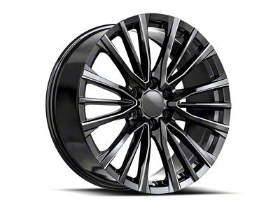 OE Revolution CAD-36 Gloss Black and Milled 6-Lug Wheel; 22x9; 31mm Offset (23-24 Colorado)