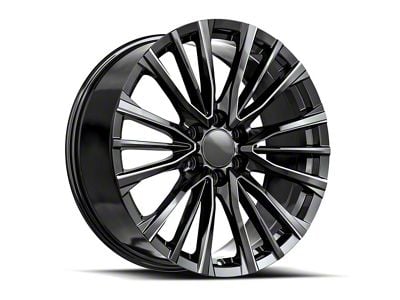 OE Revolution CAD-36 Gloss Black and Milled 6-Lug Wheel; 24x10; 31mm Offset (23-25 Colorado)