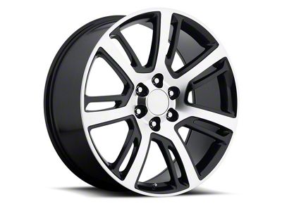 OE Revolution D-04 Gloss Black and Machined 6-Lug Wheel; 22x9; 31mm Offset (23-25 Colorado)