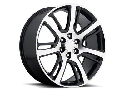 OE Revolution D-04 Gloss Black and Machined 6-Lug Wheel; 24x10; 31mm Offset (23-25 Colorado)