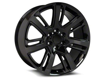 OE Revolution D-04 Gloss Black 6-Lug Wheel; 22x9; 31mm Offset (23-25 Colorado)