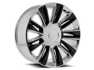 OE Revolution D-06 Chrome with Black Inserts 6-Lug Wheel; 22x9; 31mm Offset (23-25 Colorado)