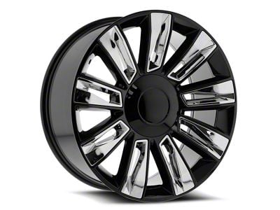 OE Revolution D-06 Gloss Black 6-Lug Wheel; 22x9; 31mm Offset (23-25 Colorado)