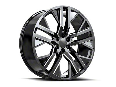 OE Revolution D-36 Gloss Black and Milled 6-Lug Wheel; 24x10; 31mm Offset (23-24 Colorado)