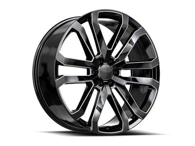 OE Revolution D-37 Gloss Black and Milled 6-Lug Wheel; 22x9; 31mm Offset (23-24 Colorado)