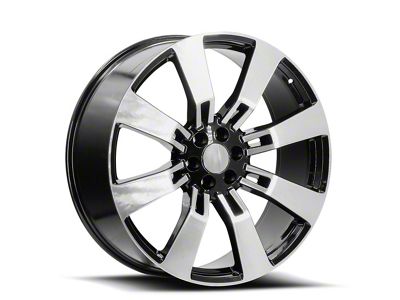 OE Revolution G-02 Gloss Black and Machined 6-Lug Wheel; 22x9; 31mm Offset (23-24 Colorado)