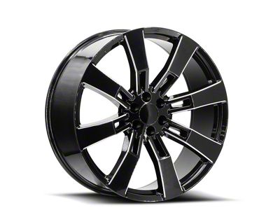 OE Revolution G-02 Gloss Black and Milled 6-Lug Wheel; 22x9; 31mm Offset (23-25 Colorado)