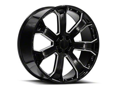 OE Revolution G-06 Gloss Black and Machined 6-Lug Wheel; 22x9; 31mm Offset (23-24 Colorado)