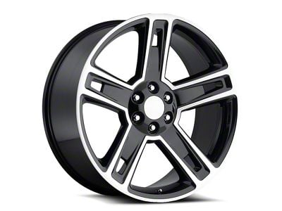 OE Revolution G-07 Gloss Black and Machined 6-Lug Wheel; 22x9; 31mm Offset (23-25 Colorado)