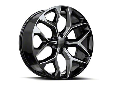 OE Revolution G-09 Gloss Black and Milled 6-Lug Wheel; 22x9; 24mm Offset (23-25 Colorado)