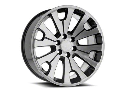 OE Revolution G-12 Gloss Black and Machined 6-Lug Wheel; 22x9; 31mm Offset (23-25 Colorado)