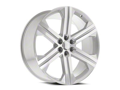 OE Revolution G-13 Silver and Machined 6-Lug Wheel; 24x10; 31mm Offset (23-25 Colorado)