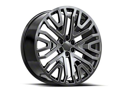 OE Revolution G-14 Gloss Black and Milled 6-Lug Wheel; 22x9; 28mm Offset (23-25 Colorado)