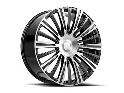 OE Revolution CAD-35 Gloss Black and Machined 6-Lug Wheel; 22x9; 31mm Offset (19-25 RAM 1500)