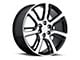 OE Revolution D-04 Gloss Black and Machined 6-Lug Wheel; 22x9; 31mm Offset (19-25 RAM 1500)