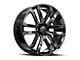 OE Revolution D-37 Gloss Black and Milled 6-Lug Wheel; 24x10; 31mm Offset (19-25 RAM 1500)