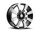 OE Revolution G-02 Gloss Black and Machined 6-Lug Wheel; 26x10; 31mm Offset (19-25 RAM 1500)