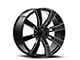 OE Revolution G-02 Gloss Black and Milled 6-Lug Wheel; 24x10; 31mm Offset (19-25 RAM 1500)