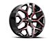 OE Revolution G-09 Gloss Black and Red Milled 6-Lug Wheel; 22x9; 24mm Offset (19-25 RAM 1500)