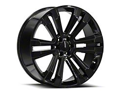 OE Revolution G-10 Gloss Black and Machined 6-Lug Wheel; 26x10; 31mm Offset (07-13 Sierra 1500)